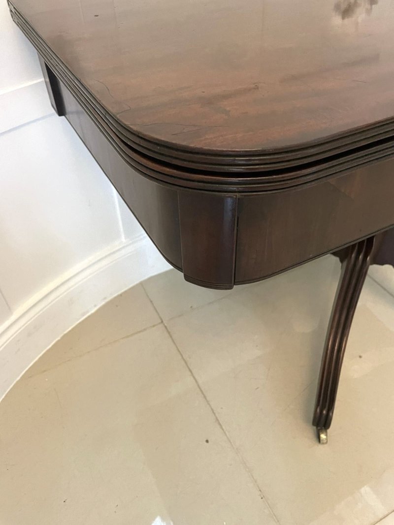 Antique Regency Quality 6 Seater Mahogany Dining/Console Table - Image 8